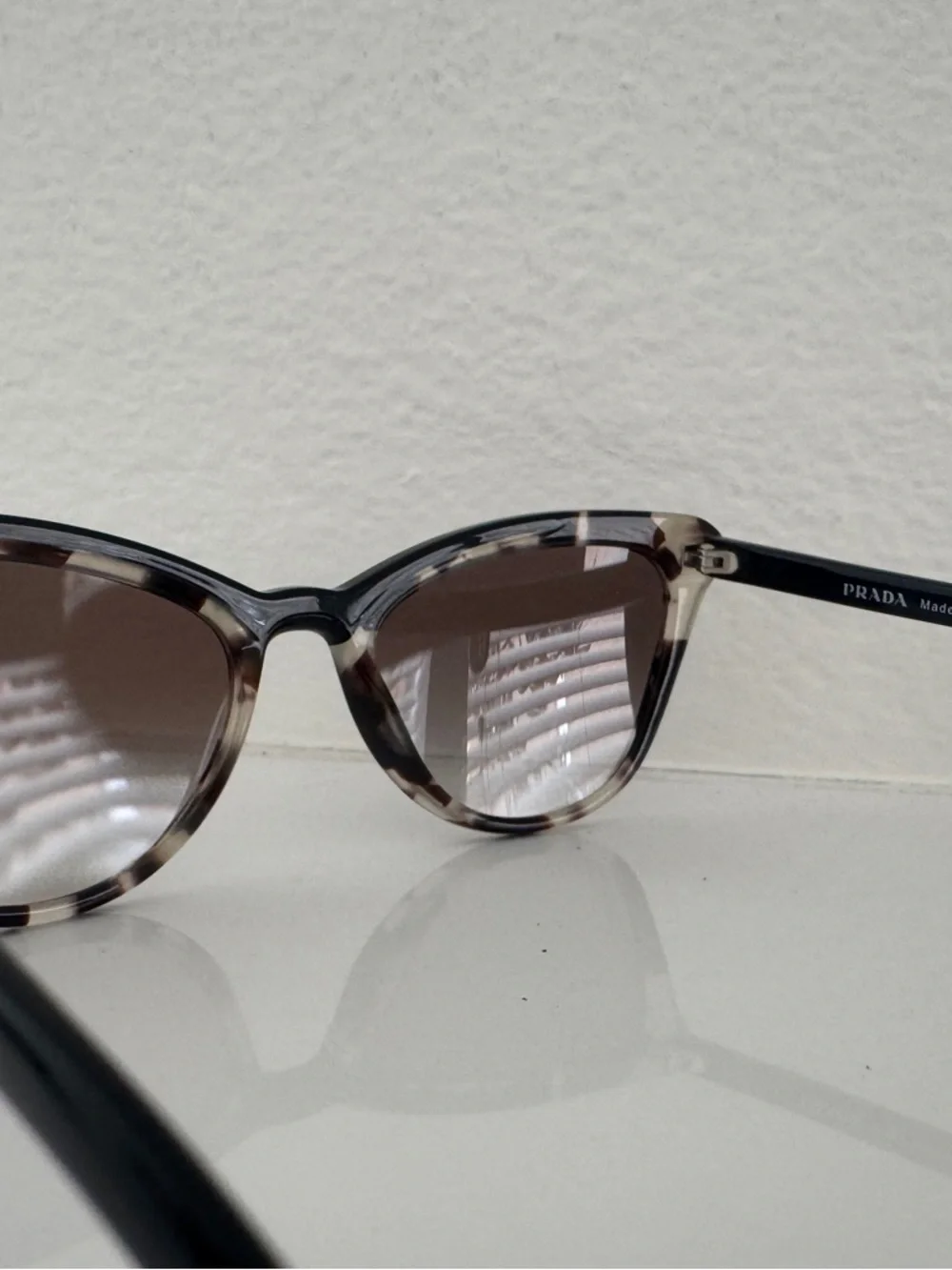 Prada Tortoiseshell Cat Eye Sunglasses - Brown Lenses - Picture 3 of 5